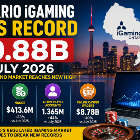 Ontario iGaming Hits Record $9.88B in July 2026 as Online Casino Market Reaches New High